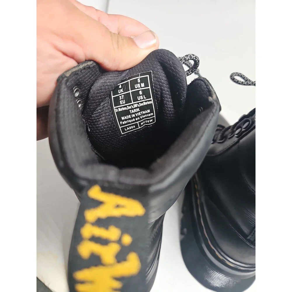 SEMI-NEW Dr. Martens Us Men 5/us Ladys Sz 6 Hiking Boots  BLACK